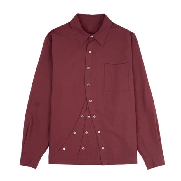 (구매글) YOSUK 3wave 셔츠 버건디 3