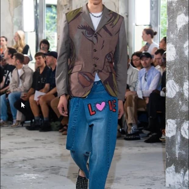 준야 와타나베 맨 꼼데가르송 x 로이 리히텐슈타인 울 블랜드 자켓