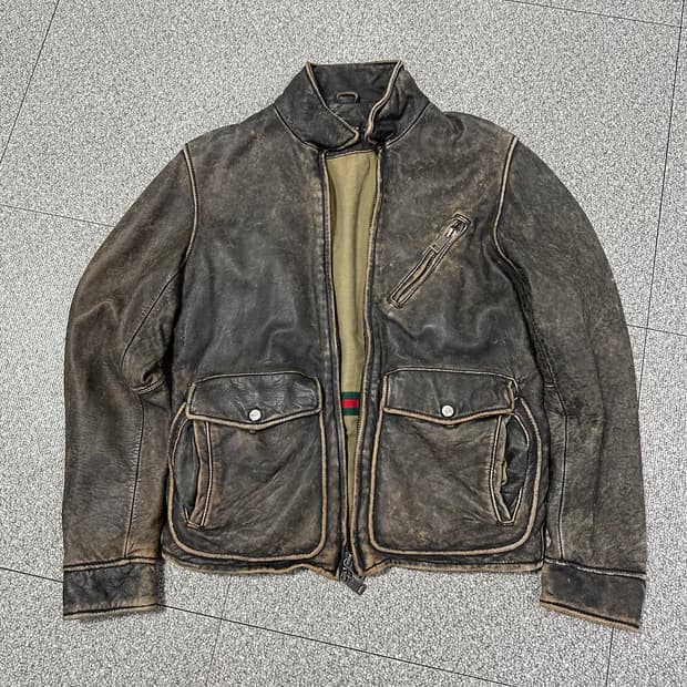 폴로랄프로렌 에이징 한정판 가죽자켓 레더자켓s