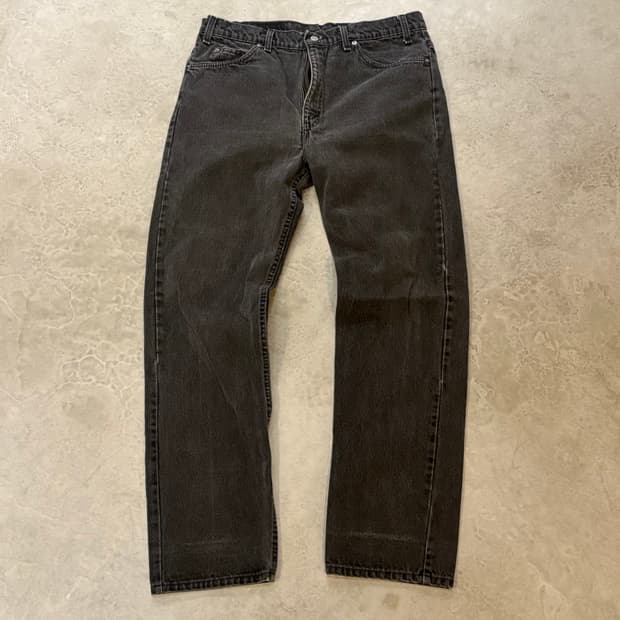 90s USA🇺🇸 리바이스 505 오렌지 탭 블랙 흑청