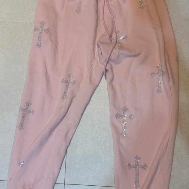 단종제품 락케이크 크로스 조거팬츠 연핑크