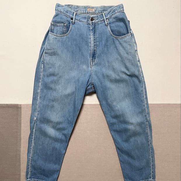 캐피탈 워시드 데님 사루엘 팬츠 kapital denim pants