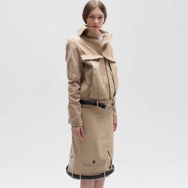 [S]호다코바 Upside Down 트라우저 스커트/베이지