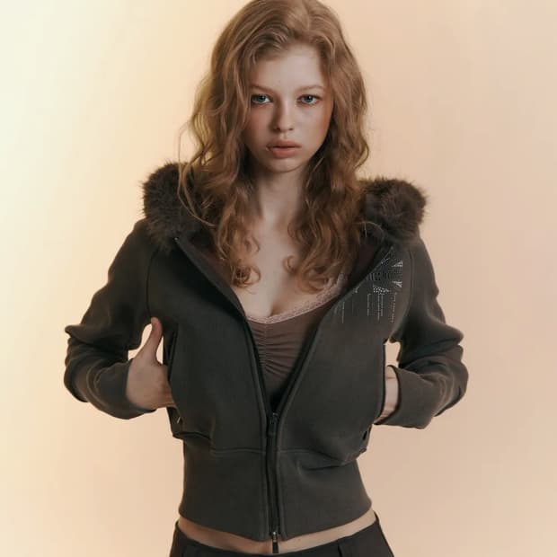 플노팔 플리즈노팔로우 베키퍼 배키 후디 자켓 후드집업 모카 브라운