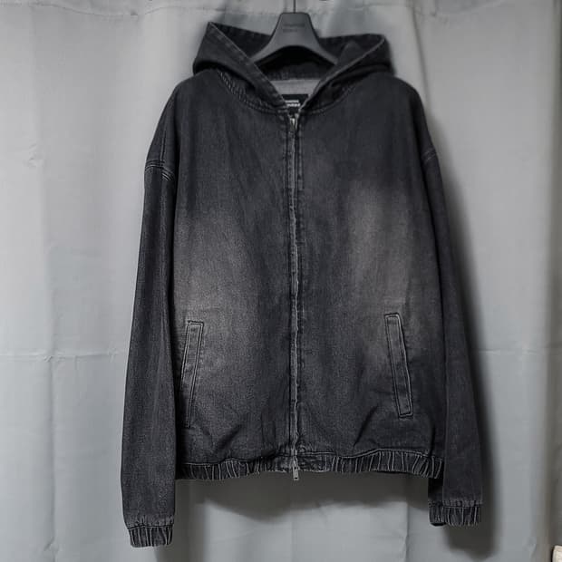 무신사스탠다드 빅 브러쉬 오버사이즈 데님 후드집업 자켓 2XL