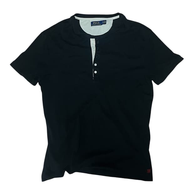 폴로 헨리넥 반팔티 블랙