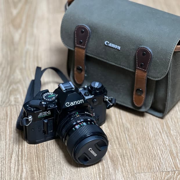 캐논 AE-1 프로그램 필름 카메라 + 가방