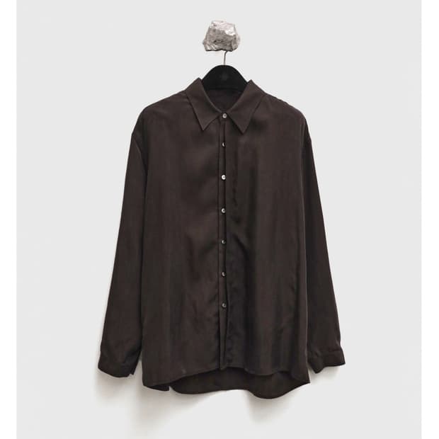 블라인드 버튼 큐프로 셔츠 