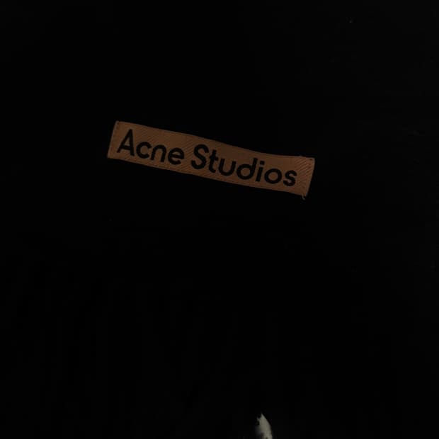 아크네 스튜디오 울 프린지 스카프 블랙