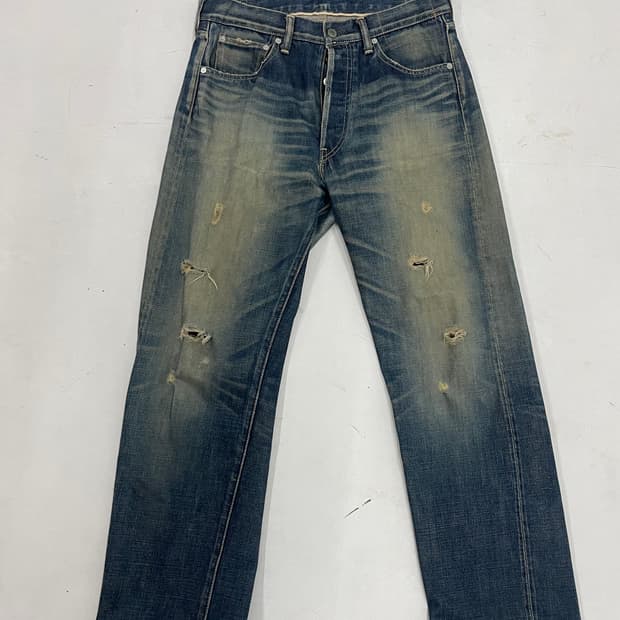 Visvim 00's fluxus distreessd 데님