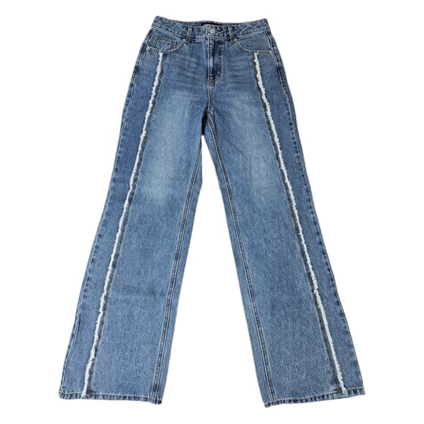 미쏘 프린지 디테일 와이드 데님 26