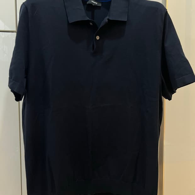 24ss 띠어리 니트반팔카라티 xl