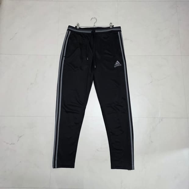 XL 아디다스 블랙 그레이 검회 트랙팬츠