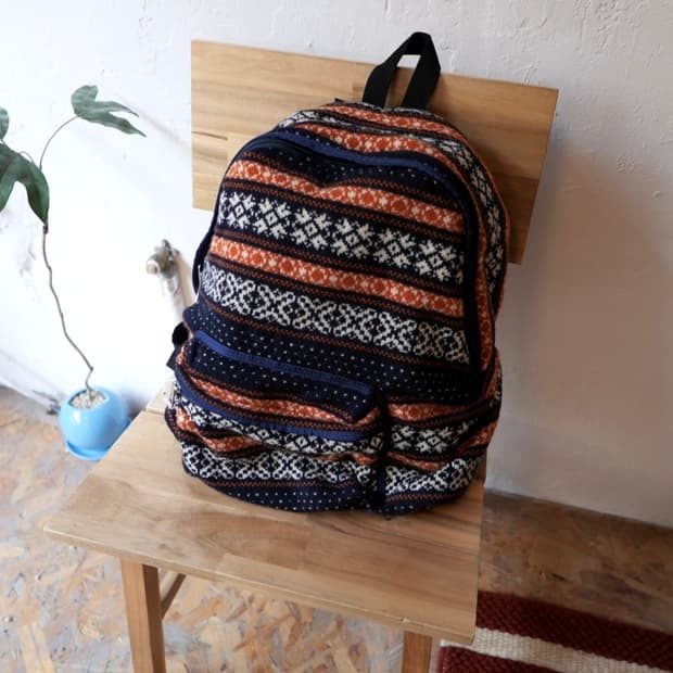 준야 와타나베 페어아일 니트 백팩