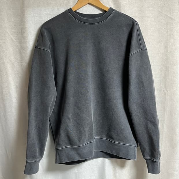 공용 소버먼트 피그먼트 오버핏 고중량 맨투맨 티셔츠 S