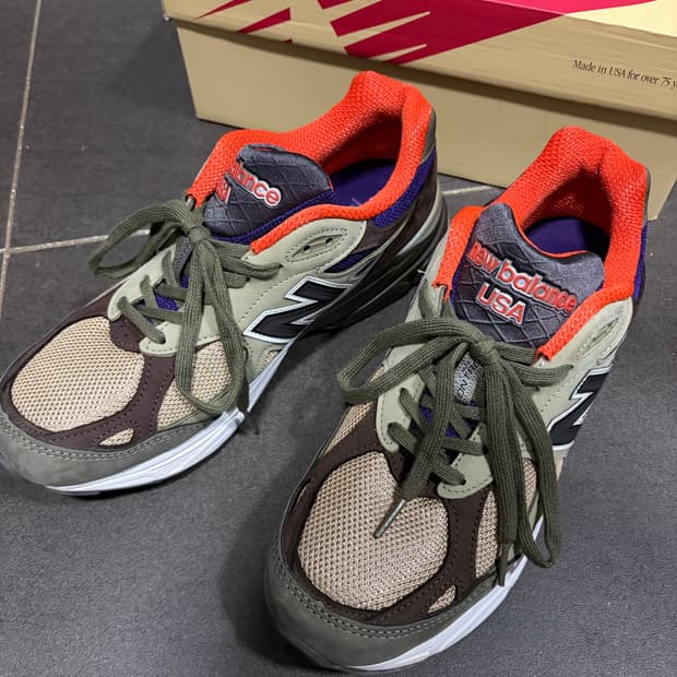 뉴발란스 990V3 메이드인USA 260 (US8) 탄오렌지 
