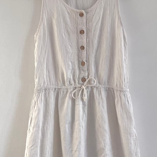 면 나시 원피스