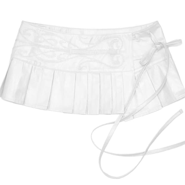 본네 pleated skirt 화이트