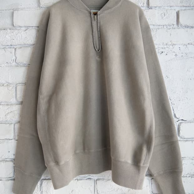 아프레쎄 립 하프 집업 그레이