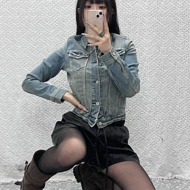 리바이스 시그니처 빈티지 트러커 슬림핏 데님자켓 85 C12697