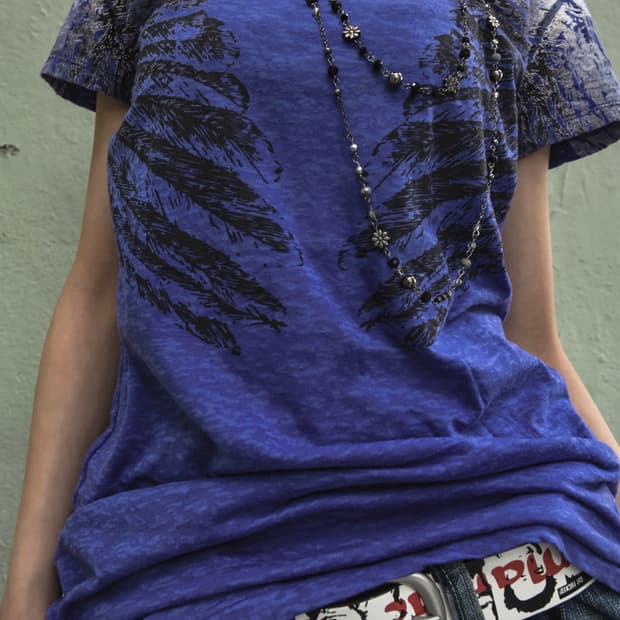 Blue Printed T-Shirt