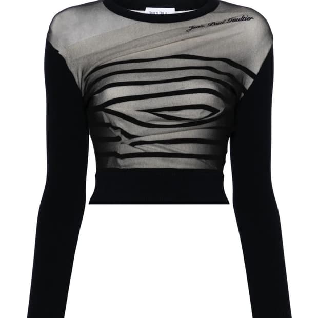 장폴고티에 레이어드 크롭 스웨터