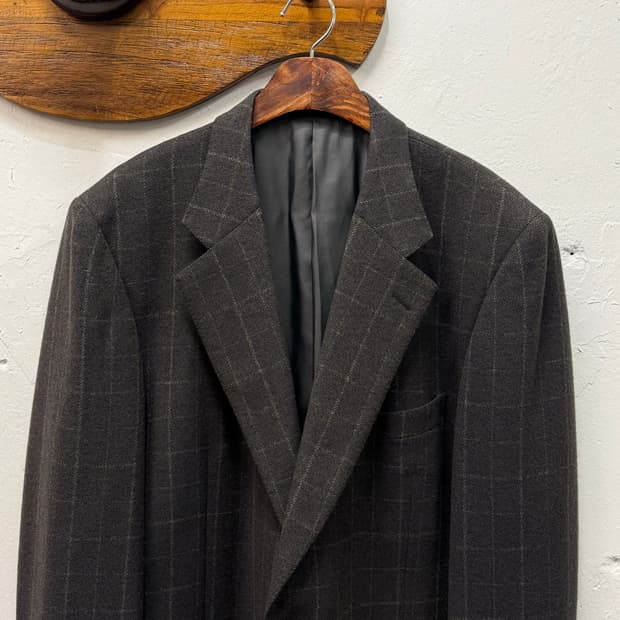 L) Aquascutum Plaid Tailored Jacket