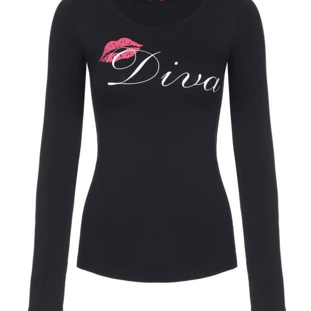 [Miz Kim] Glam Diva Kiss T Shirt - Black