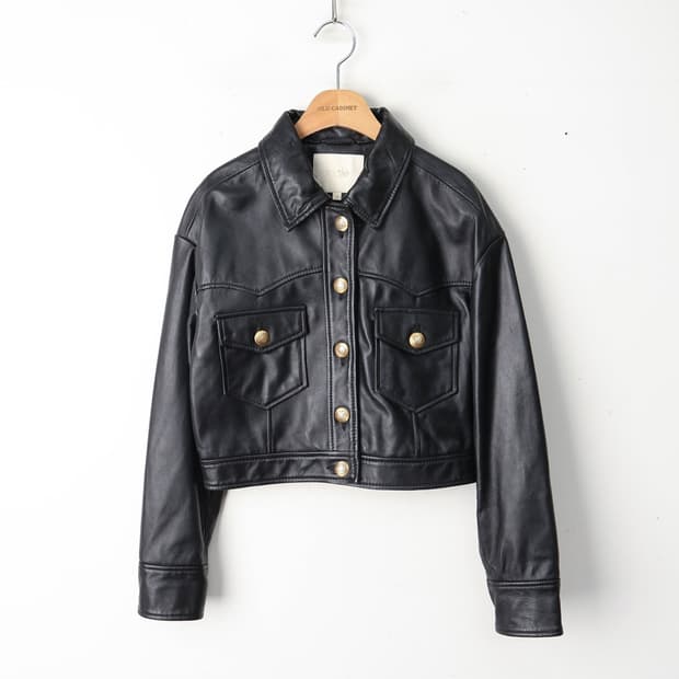44/마쥬 크롭 레더 자켓