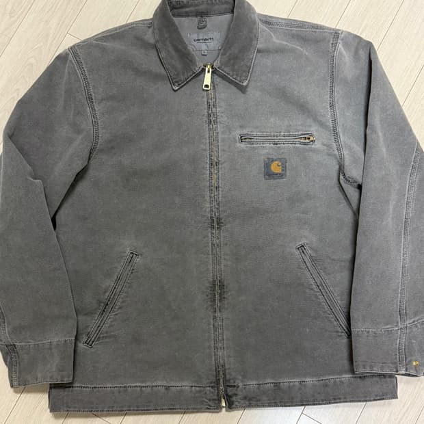 칼하트 wip 디트로이트 자켓 블랙/블랙페이디드