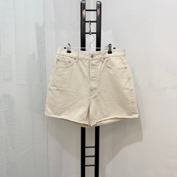 베지터블 콘데님 숏팬츠 아이보리데님 청반바지 4635