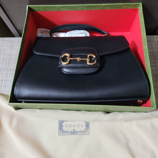 GUCCI 구찌 홀스빗 1955 가죽레더 숄더백 미니 핸드백 매장 정품