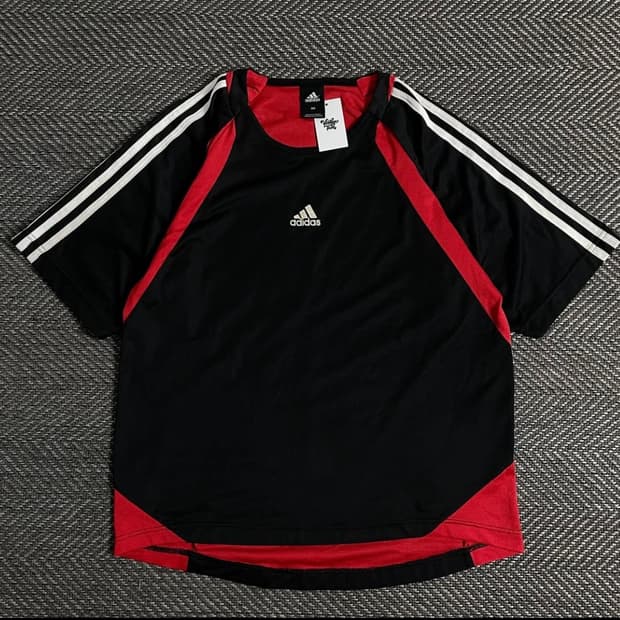 00s 아디다스 올드스쿨 트레이닝 하프탑 반팔o 4408