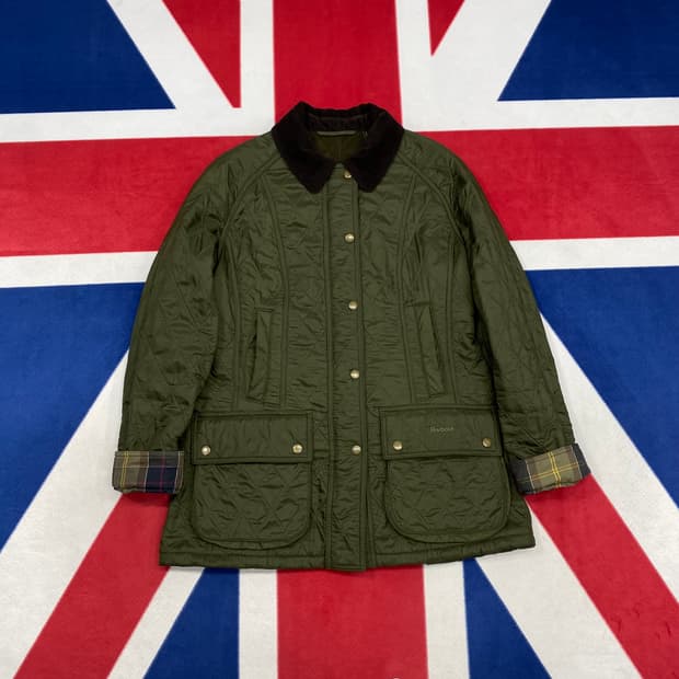 바버 비드넬 퀼팅자켓  uk14 실측 여성66