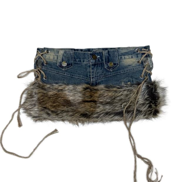 빈티지 제작 퍼스커트 사이드 아일렛