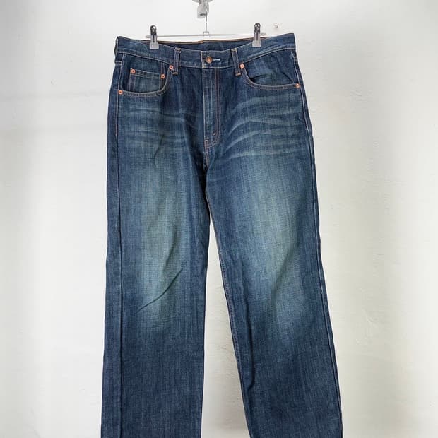 리바이스 211 오렌지 탭 인디고 데님 팬츠