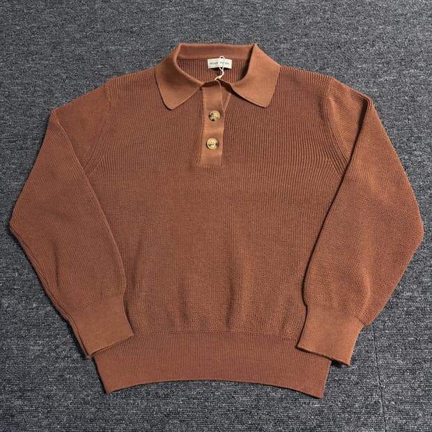 파사드패턴 버튼업 카라 니트 새상품