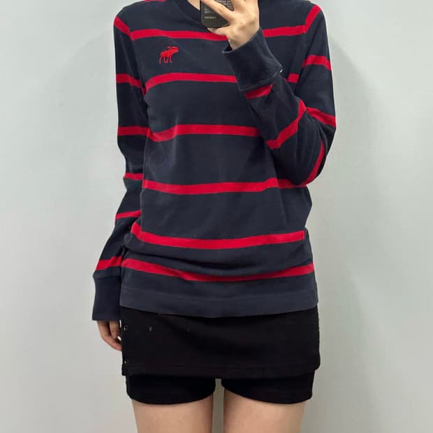 아베크롬비 산양 단가라 롱슬리브 긴팔티