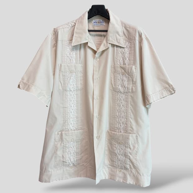 (XL)빈티지 Don Romeo 구아야베라 반팔셔츠