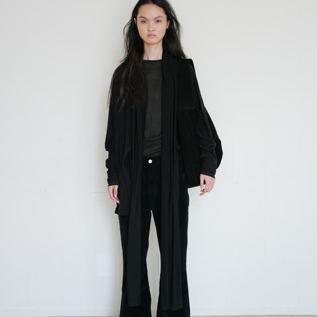 Repos shawl jersey cardigan