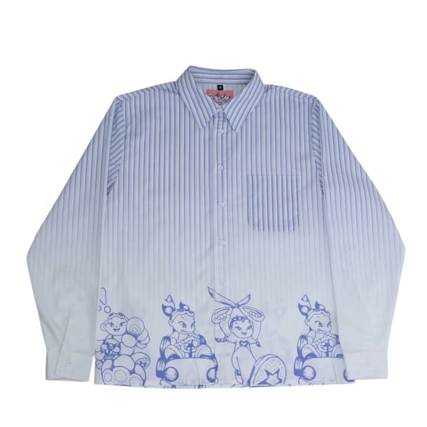 Yuminha Faux Bleach Dress Shirt [S]