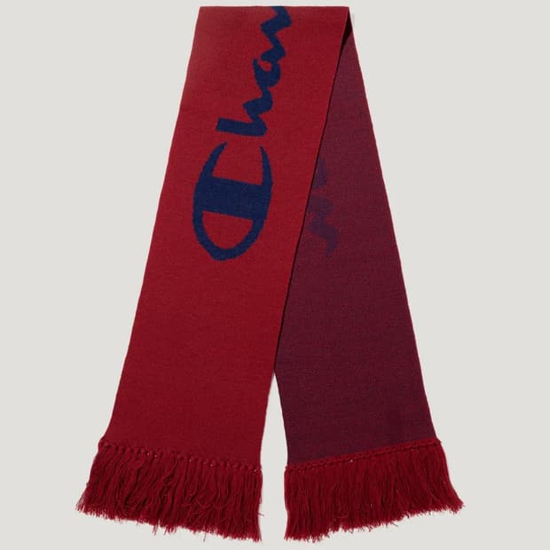 챔피온 빅 로고 니트 머플러 Burgundy