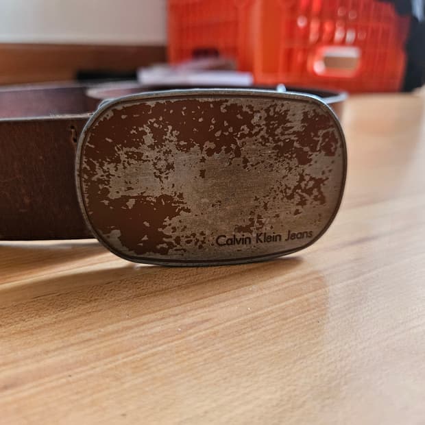Calvin Klein Jeans 켈빈클라인 진스 브라운 가죽벨트