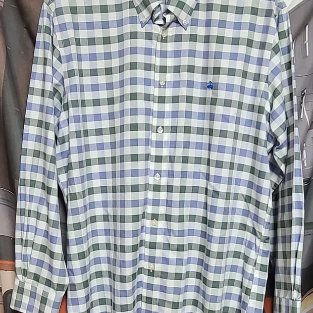 브룩스브라더스 긴팔 체크 셔츠 