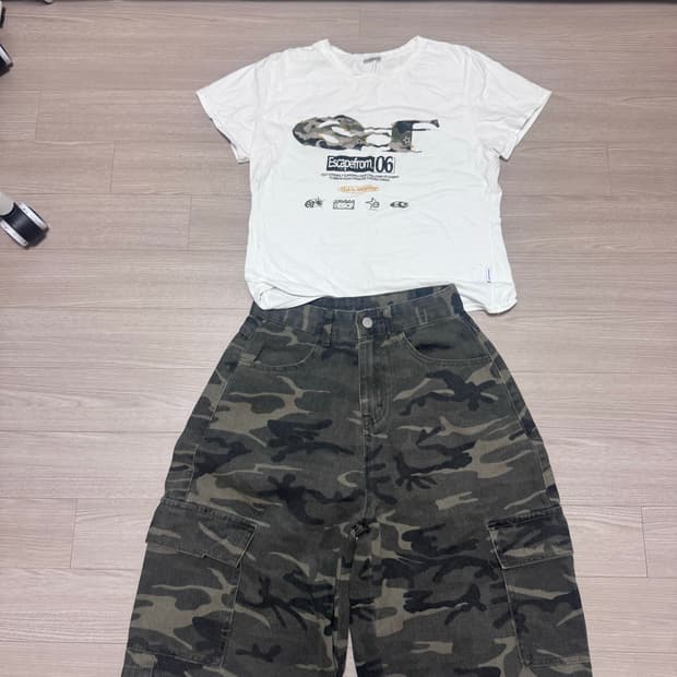 카모 티셔츠&카모 버뮤다 팬츠