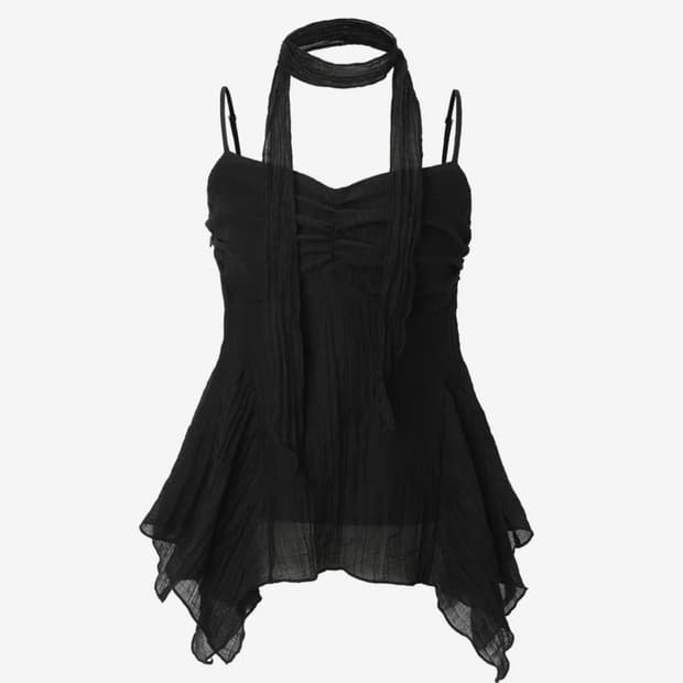 카키포인트 에스닉 스카프 탑