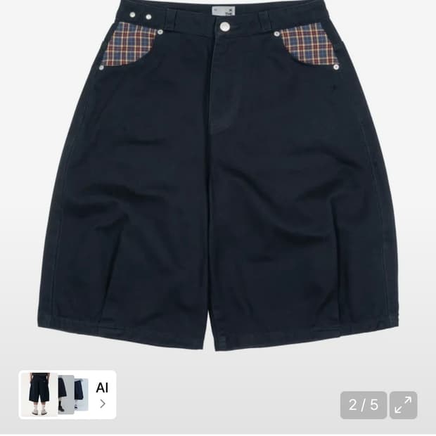 더콜디스트모먼트 TCM check pocket half pants