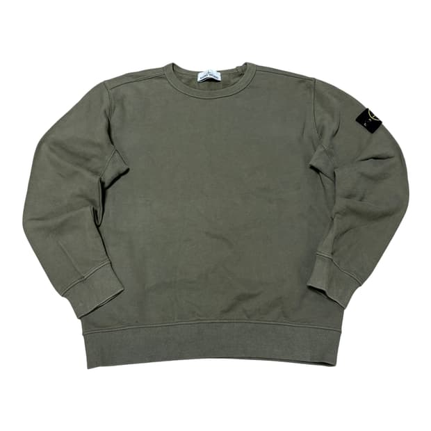 스톤 아일랜드 올리브 그린 맨투맨 