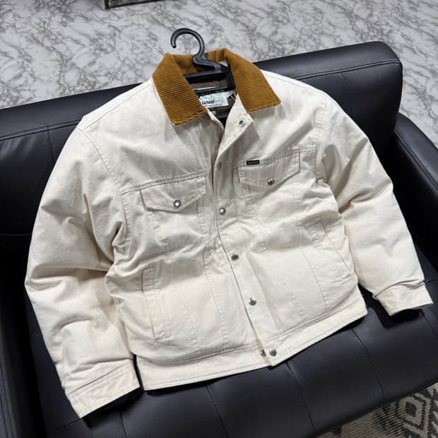 FW22 슈프림 x 쇼트 캔버스 덕 다운 트러커 자켓