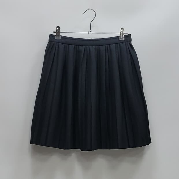 (새상품급) COS 코스 울 블랜드 플리츠 미니 스커트 / 여 34 블랙